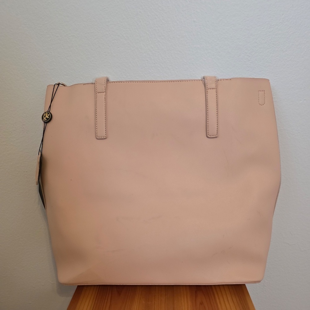 Lionel Michelle Vegan Leather Tote Bag - Cream - Picture 3 of 13